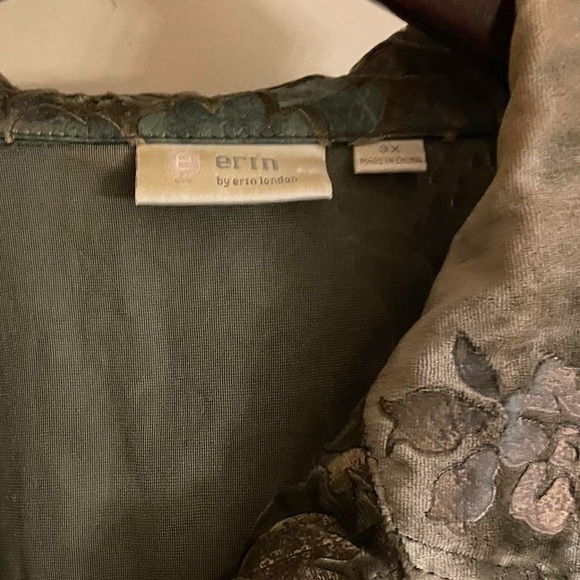 adorable vintage green floral coat! - Picture 3 of 4